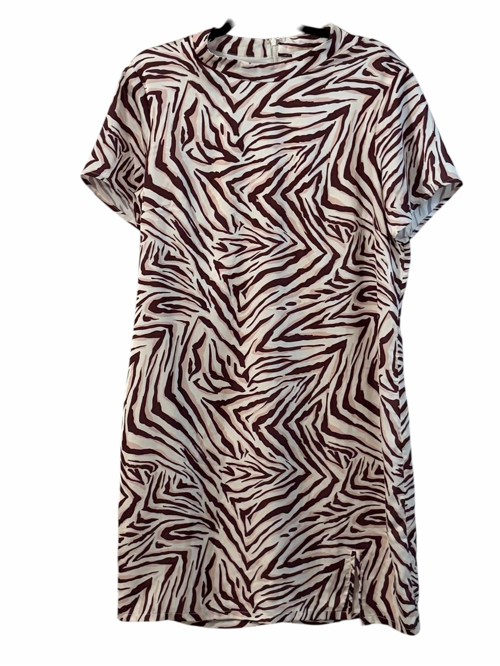 JB by Julie Brown White and Maroon Zebra Mini Dress